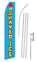 Shaved Ice Swooper/Feather Flag + Pole + Ground Spike