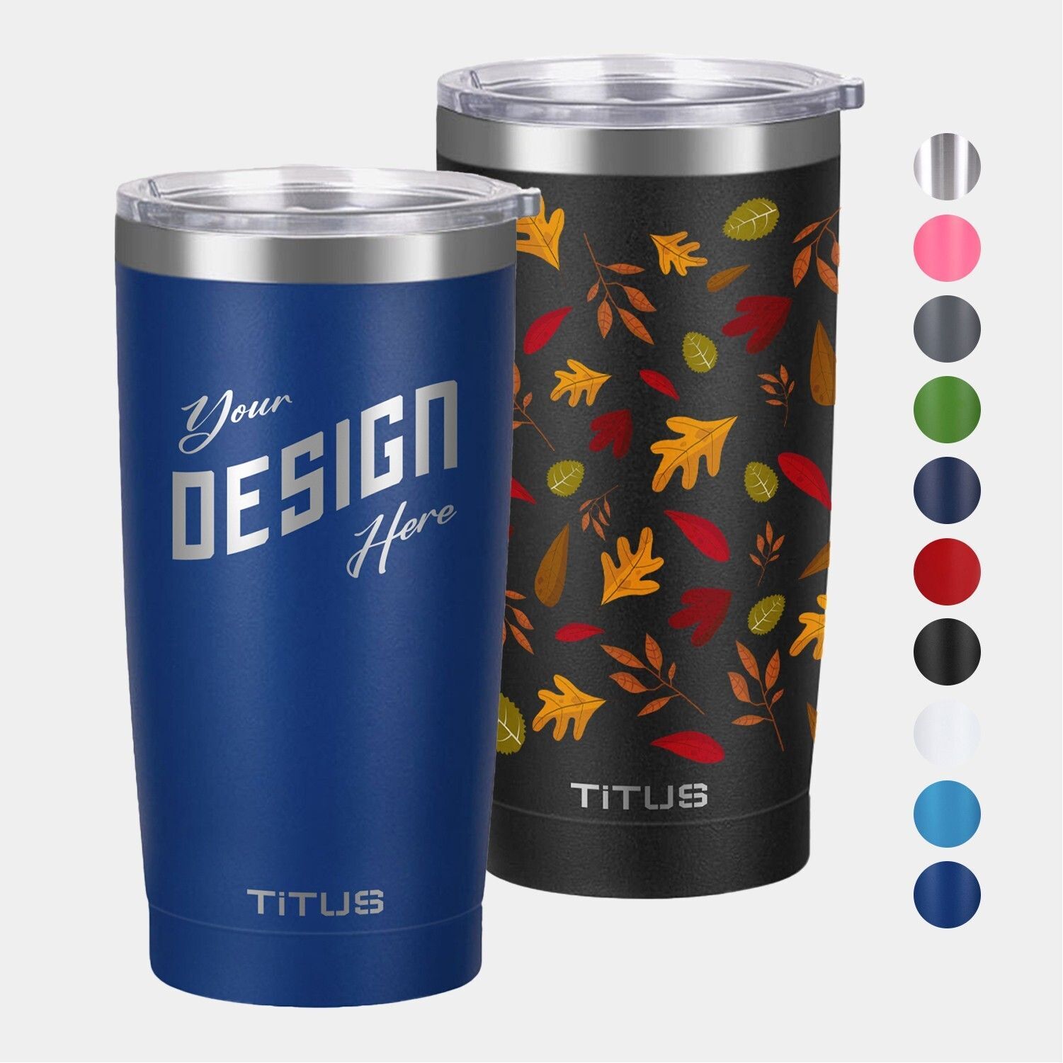 Premium 20 oz TiTUS® Double Wall Stainless Steel Insulated Tumbler