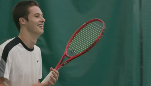 Many young PSC patients lead full lives. In this photo, a teenager with PSC is playing tennis.