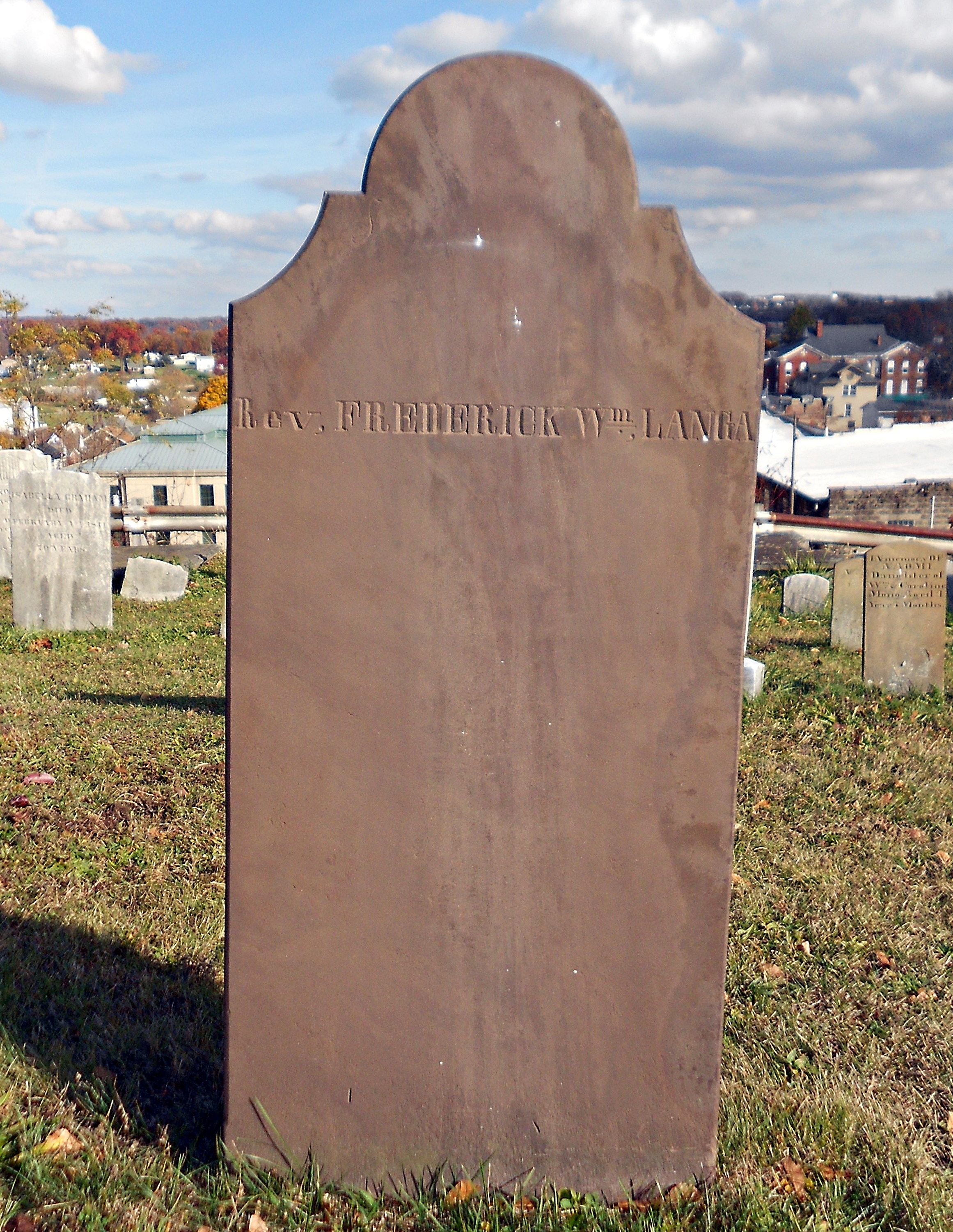 Headstone of Reverend Frederick William Langa in Union Cemetery