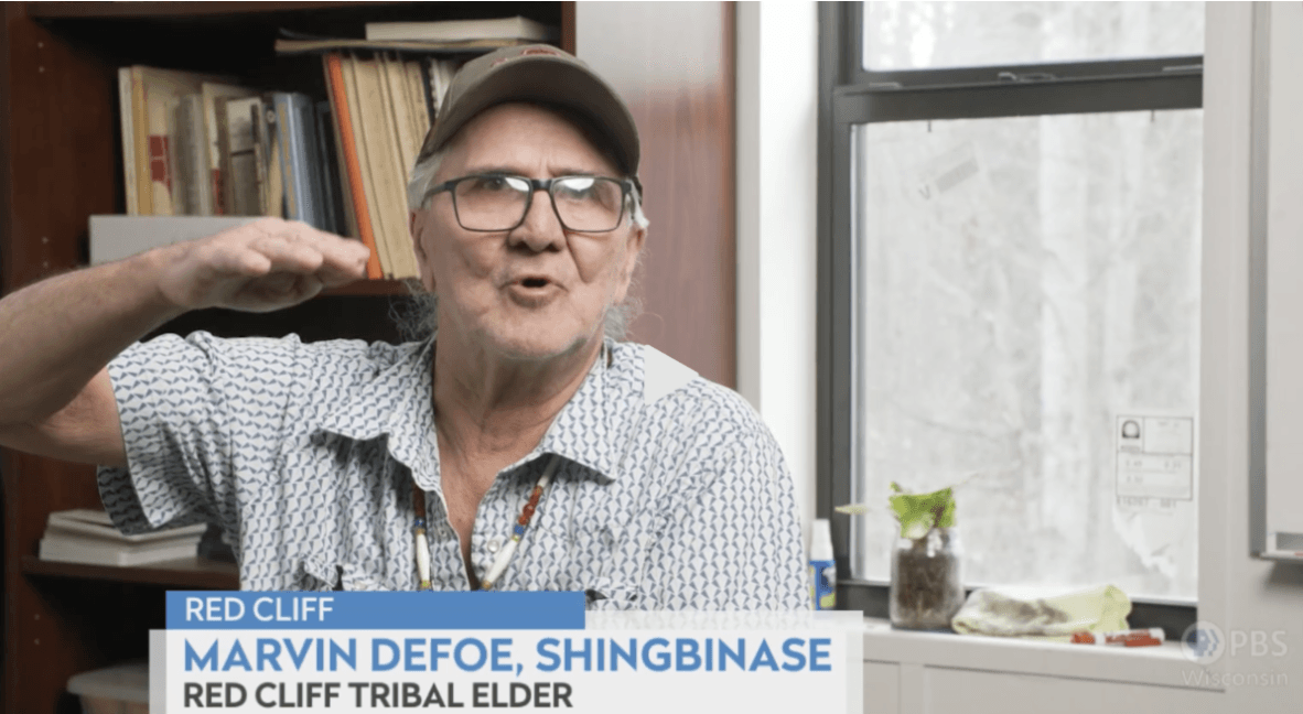 MARVIN DEFOE, SHINGBINASE RED CLIFF TRIBAL ELDER