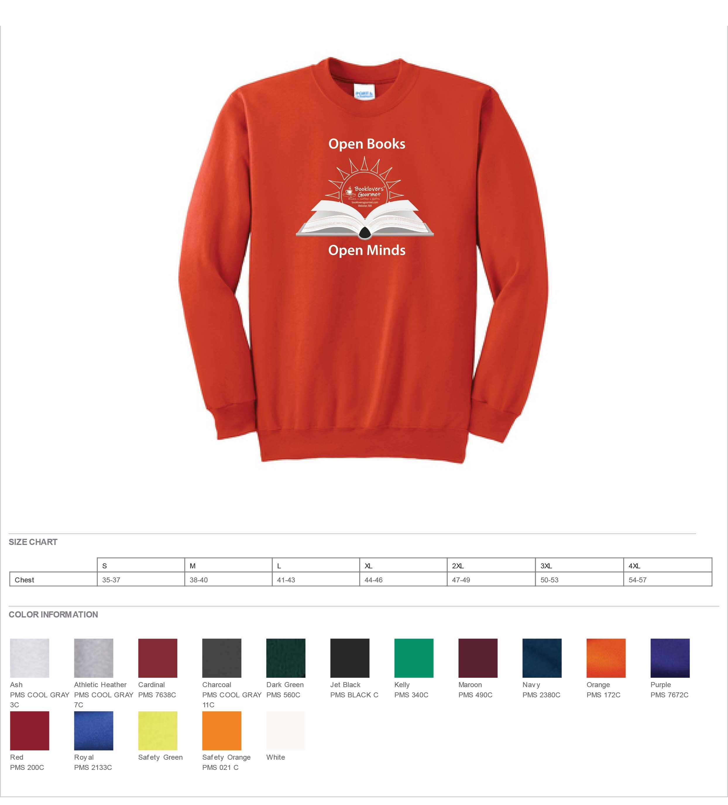 Open Books, Open Minds Crewneck Sweatshirt