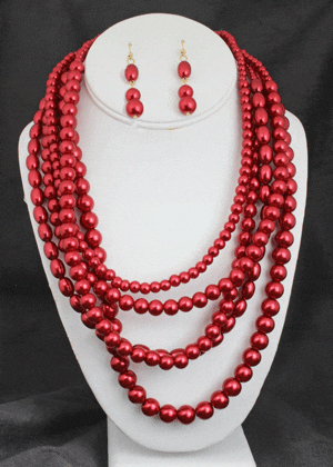 Trisha Waldron - Lady in Red Necklace Set