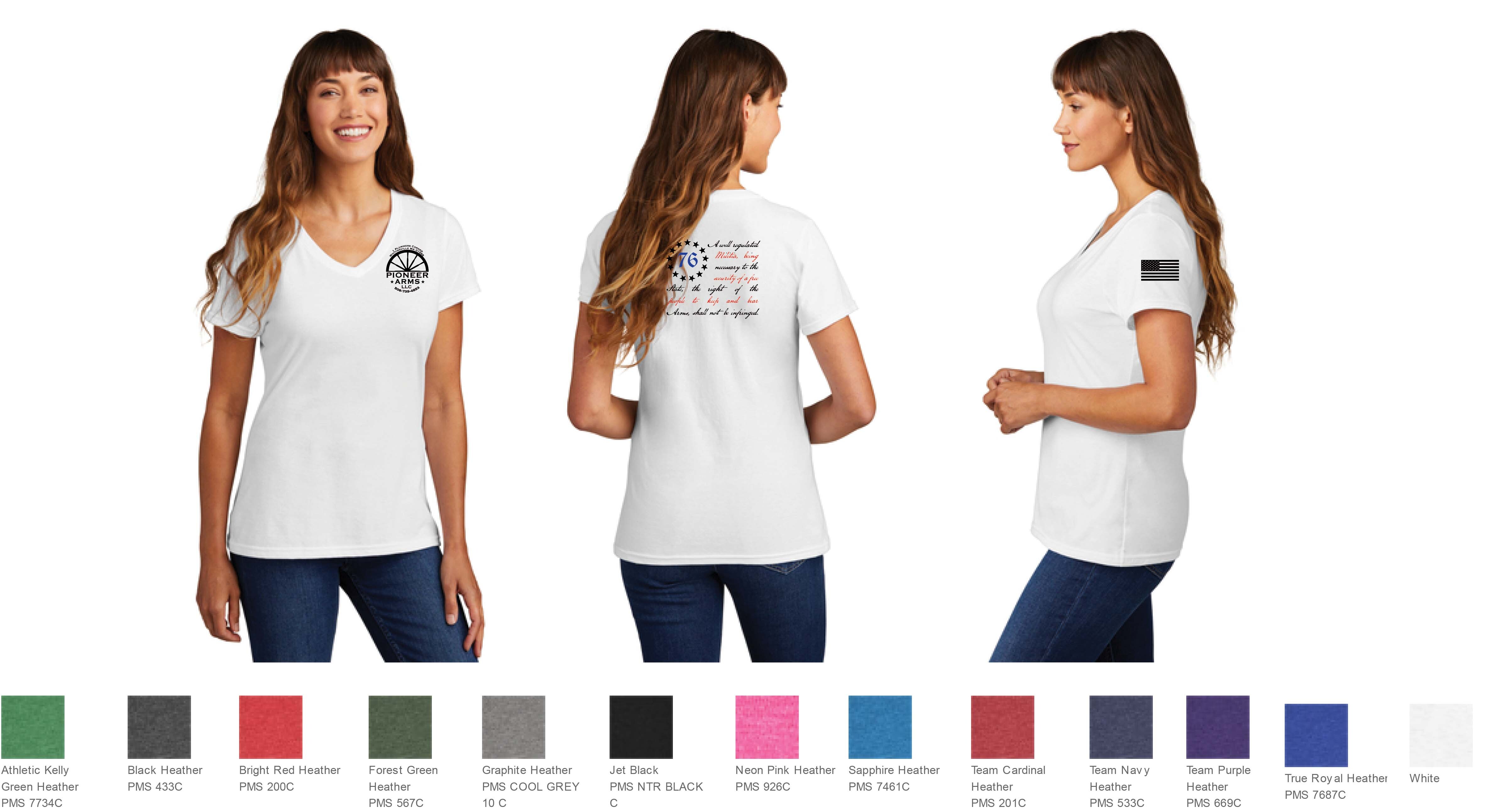 Ladies Vneck T-shirt Option 7