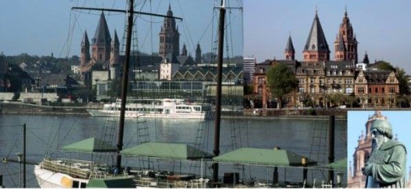 Image of River Rhine in Mainz, Germany