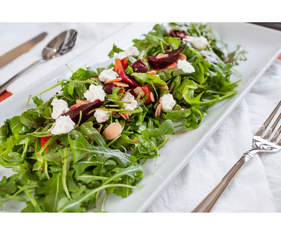 Salt-Roasted Beets with Goat Cheese & Toasted Walnuts