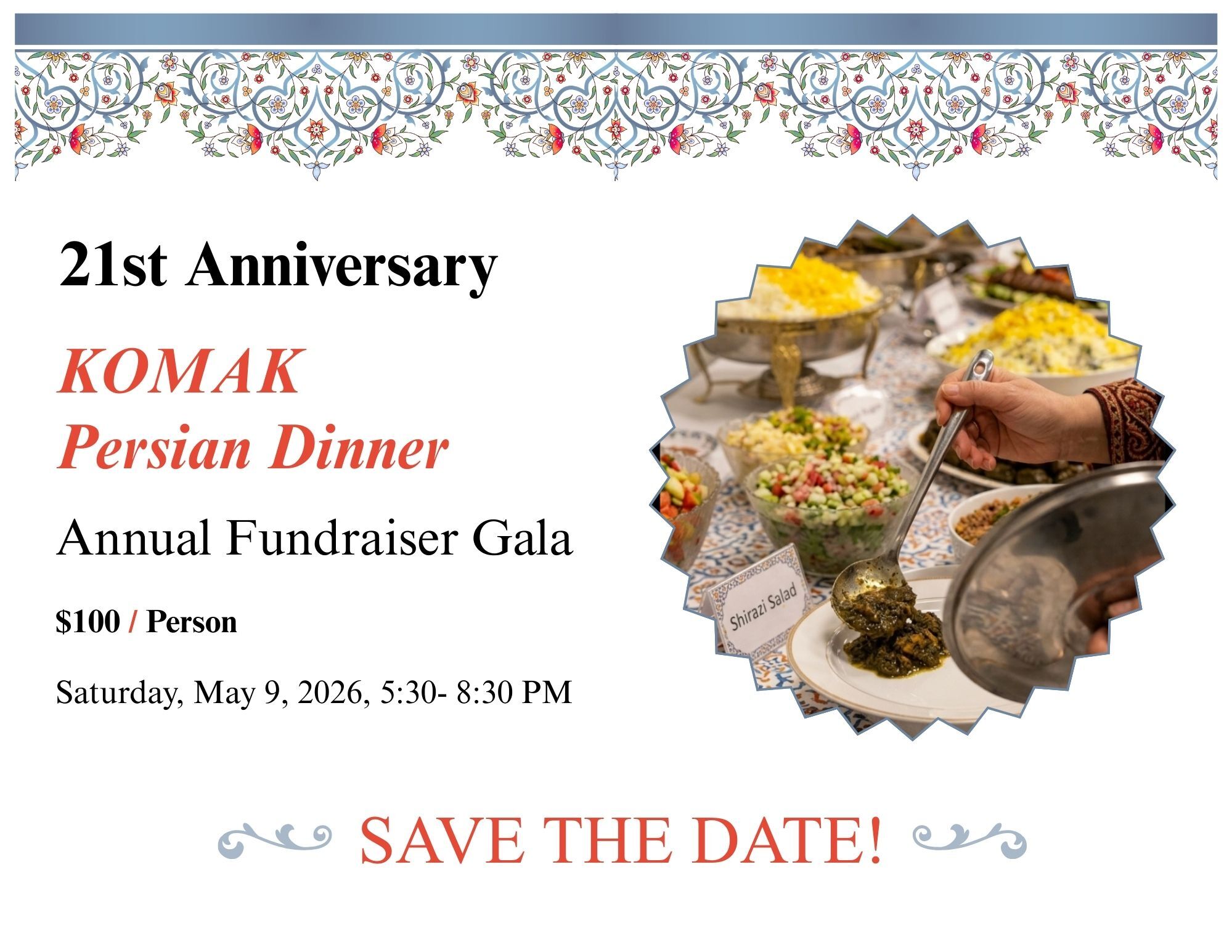 Persian Dinner Annual Fundraiser for Cancer Patient 