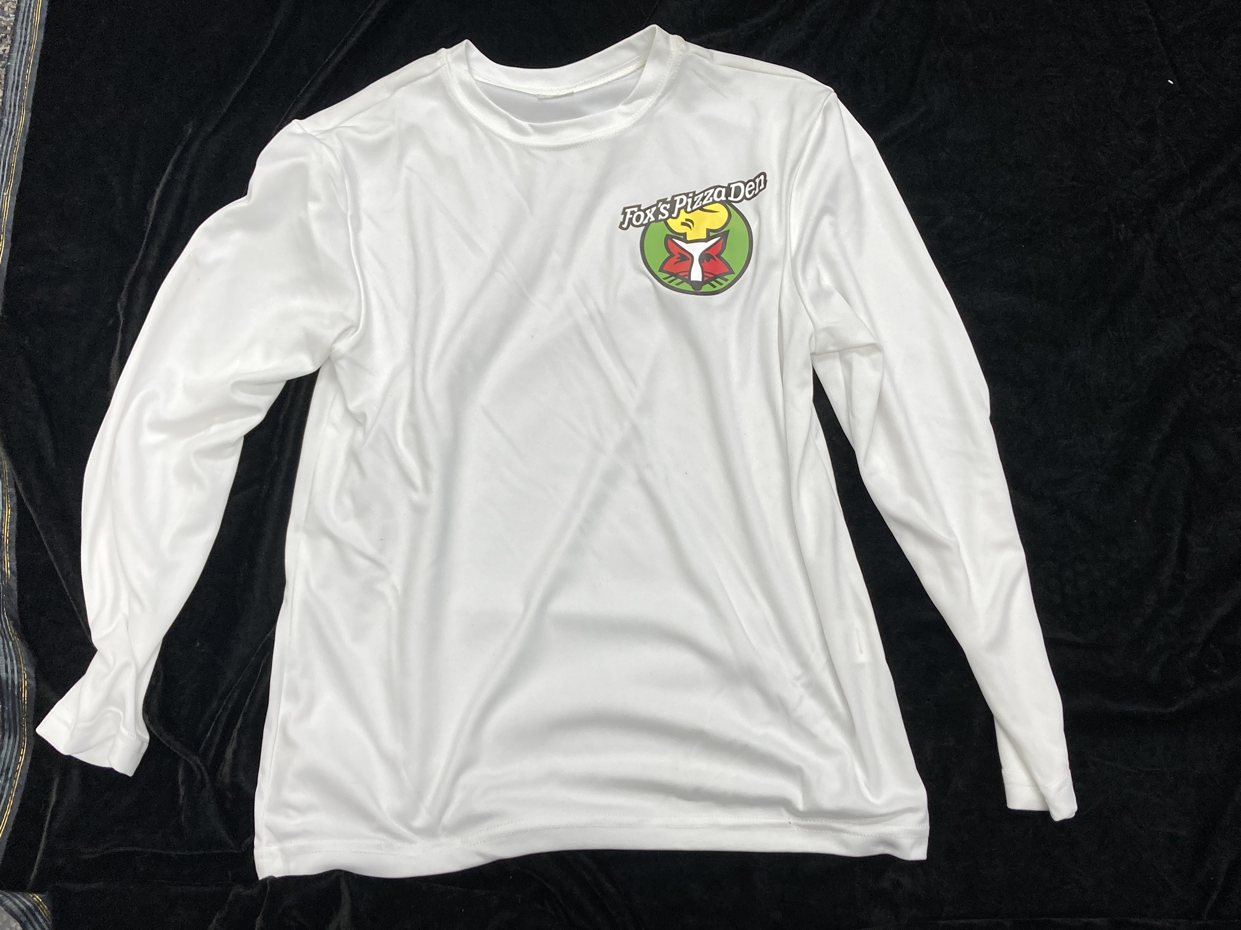 SALE Fox's Logo - YOUTH MEDIUM White Long Sleeve