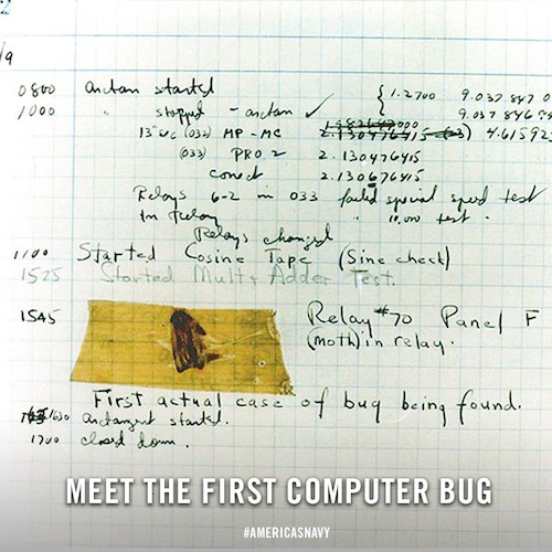 1947: Grace Hopper & the First Computer "Bug"