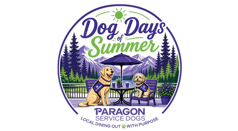 Service dogs on patio 
