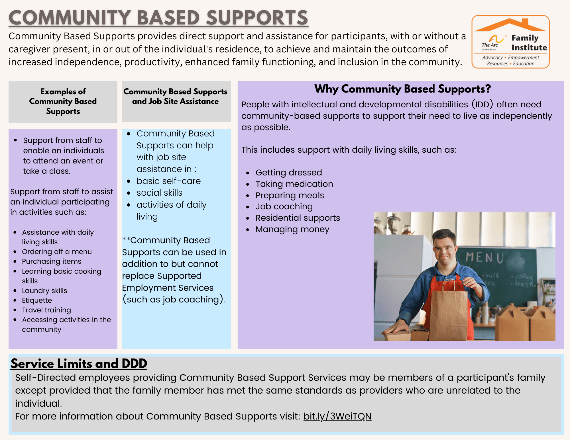 Community Based Supports through DDD