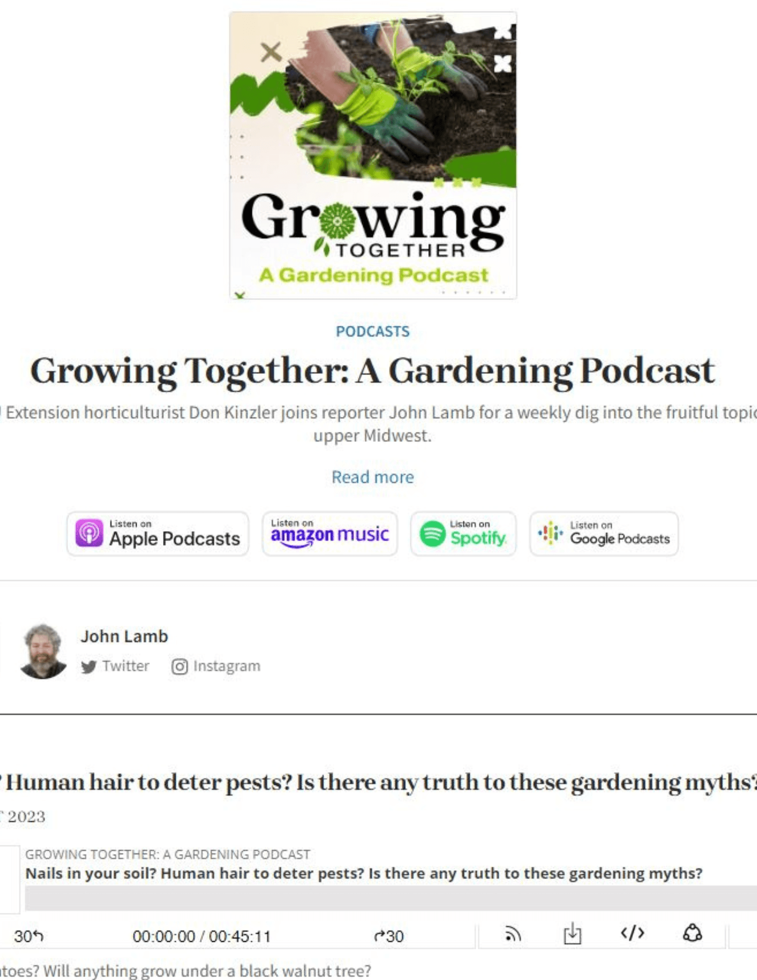 Growing Together: A Gardening Podcast