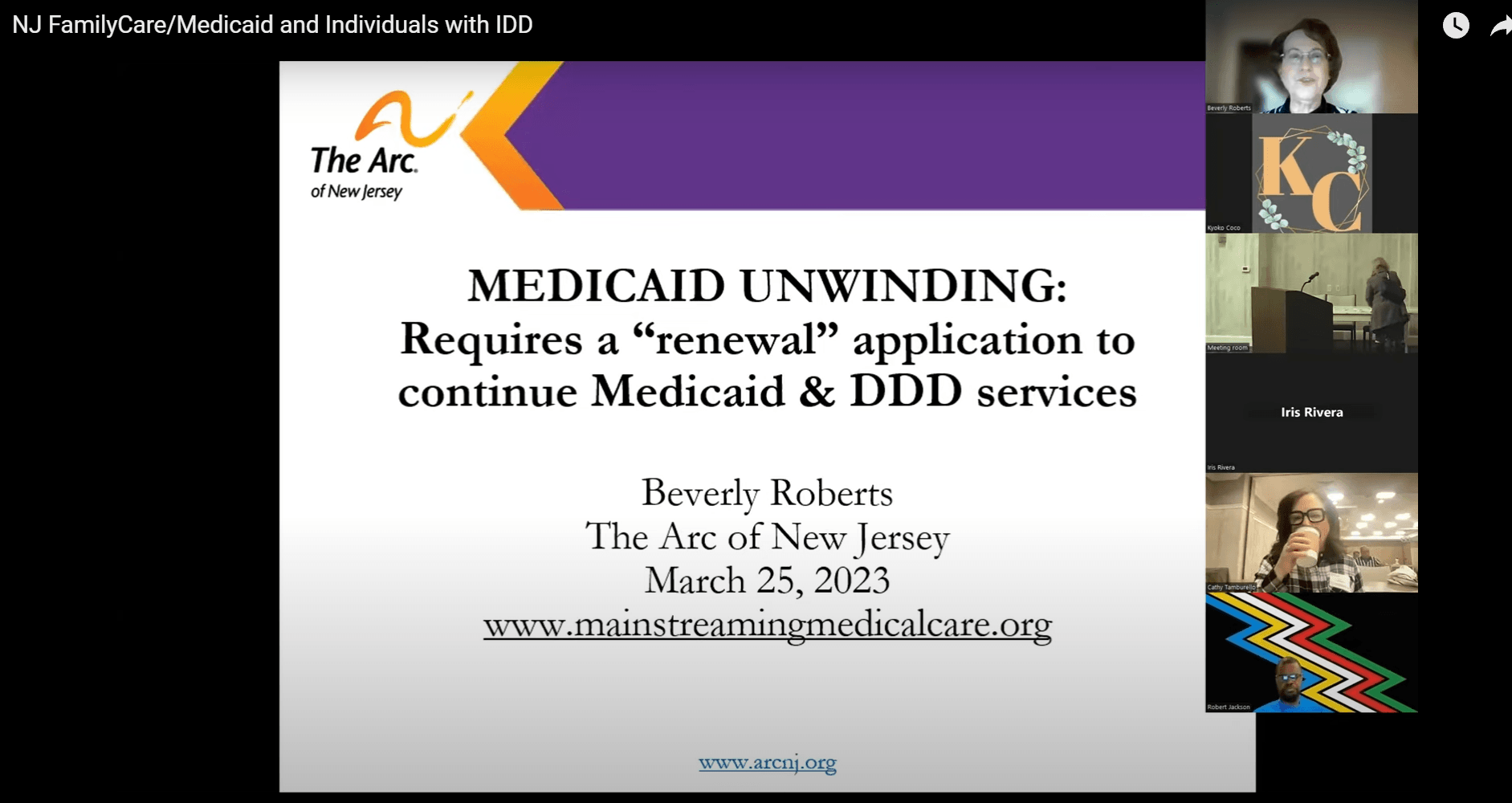 3/25/23 Webinar Recording: NJ FamilyCare/Medicaid and Individuals with IDD
