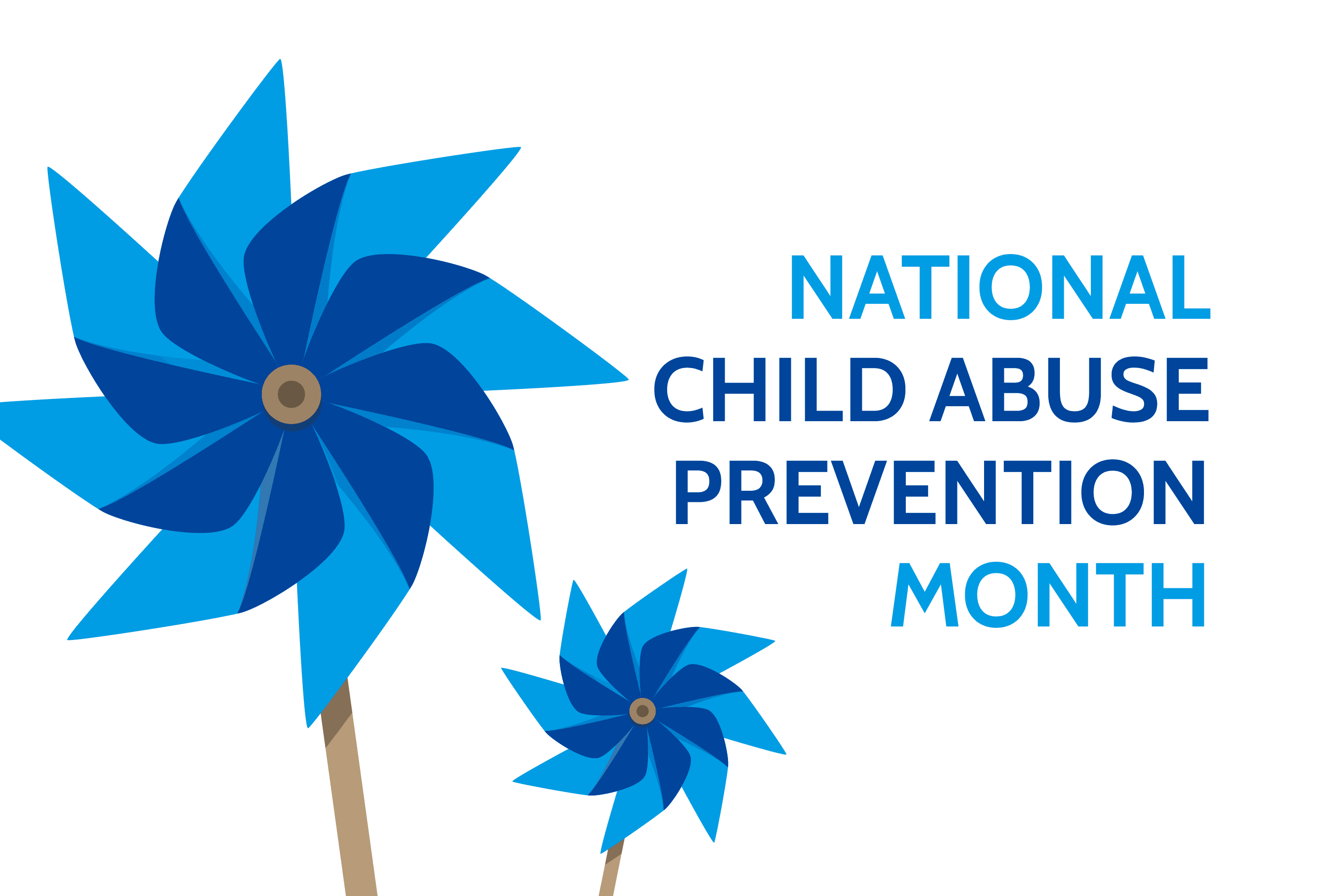 Blue Pinwheels for Child Abuse Prevention