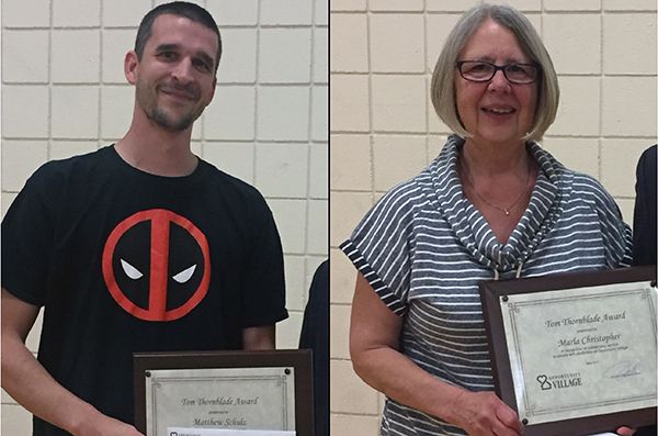 Matthew Schulz, Marla Christopher honored with Tom Thornblade Award