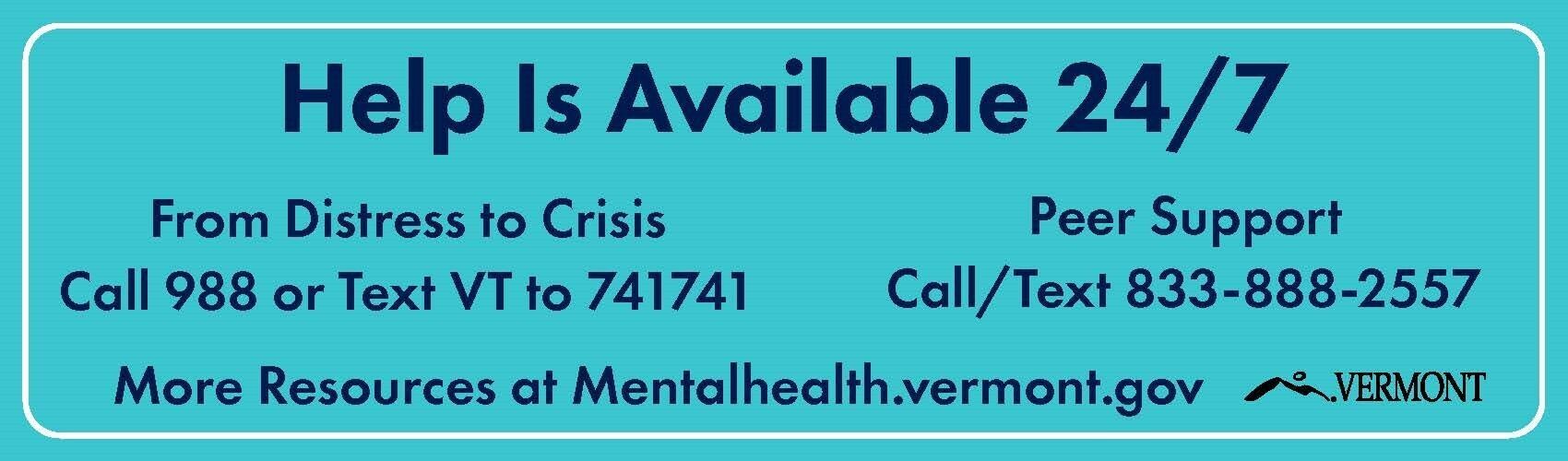 Vermont adopts 9-8-8 phone number for mental health support and crisis --  New Line Available Starting July 16