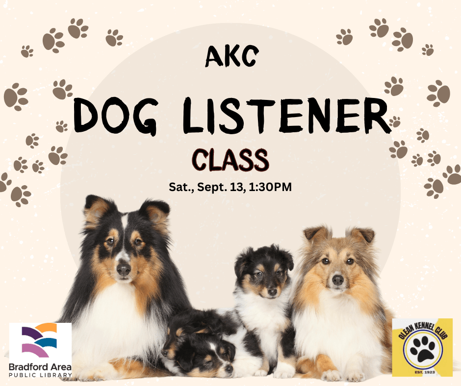 Four puppies of various breeds.