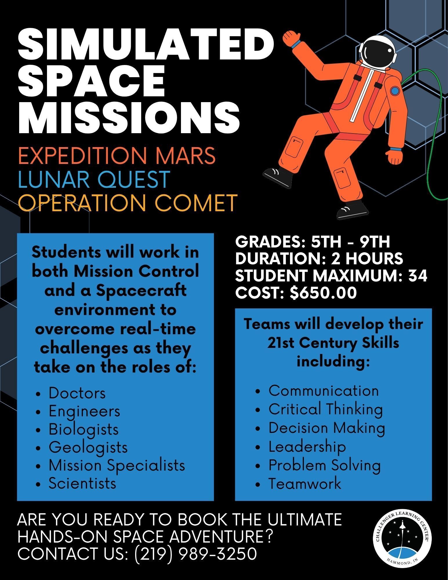 Simulated Missions (Grades 5 - 9)