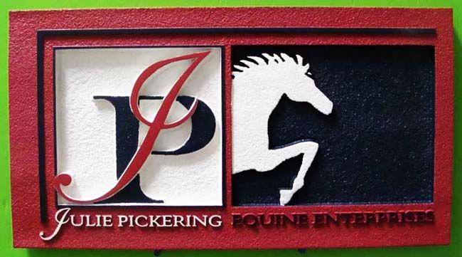 P25180 - Elegant Equestrian Store Sign, with Logo and Horse