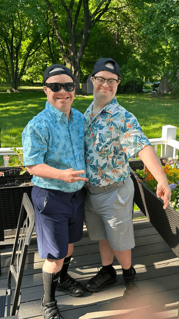 MARC residents enjoying their patio