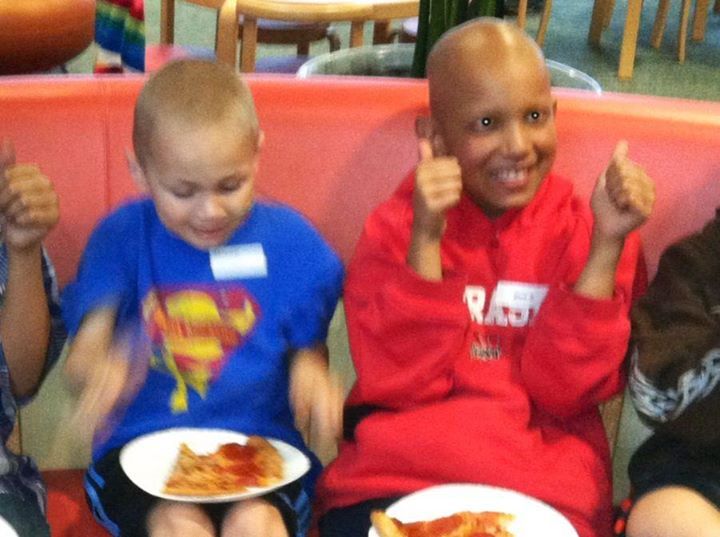 So, we ended the day by attending the Candlelighters group at Children's last night. They had a magician! We all know how Sammy feels about that. He truly believes that he is a special helper!  It was an especially amazing day for many reasons... Sam felt