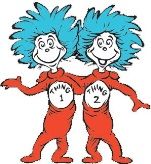 This is a picture of thing 1 and thing 2