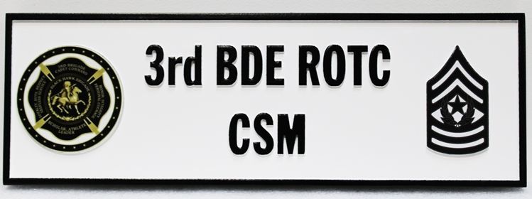 LP-9070 - Carved Command (CSM) Position Name Plaque for Air Force ROTC 