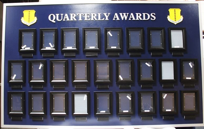 SB1154 - Carved High Density Polyurethane Quarterly Award Photo  Board for the 17th Training Group of the US Air Force.