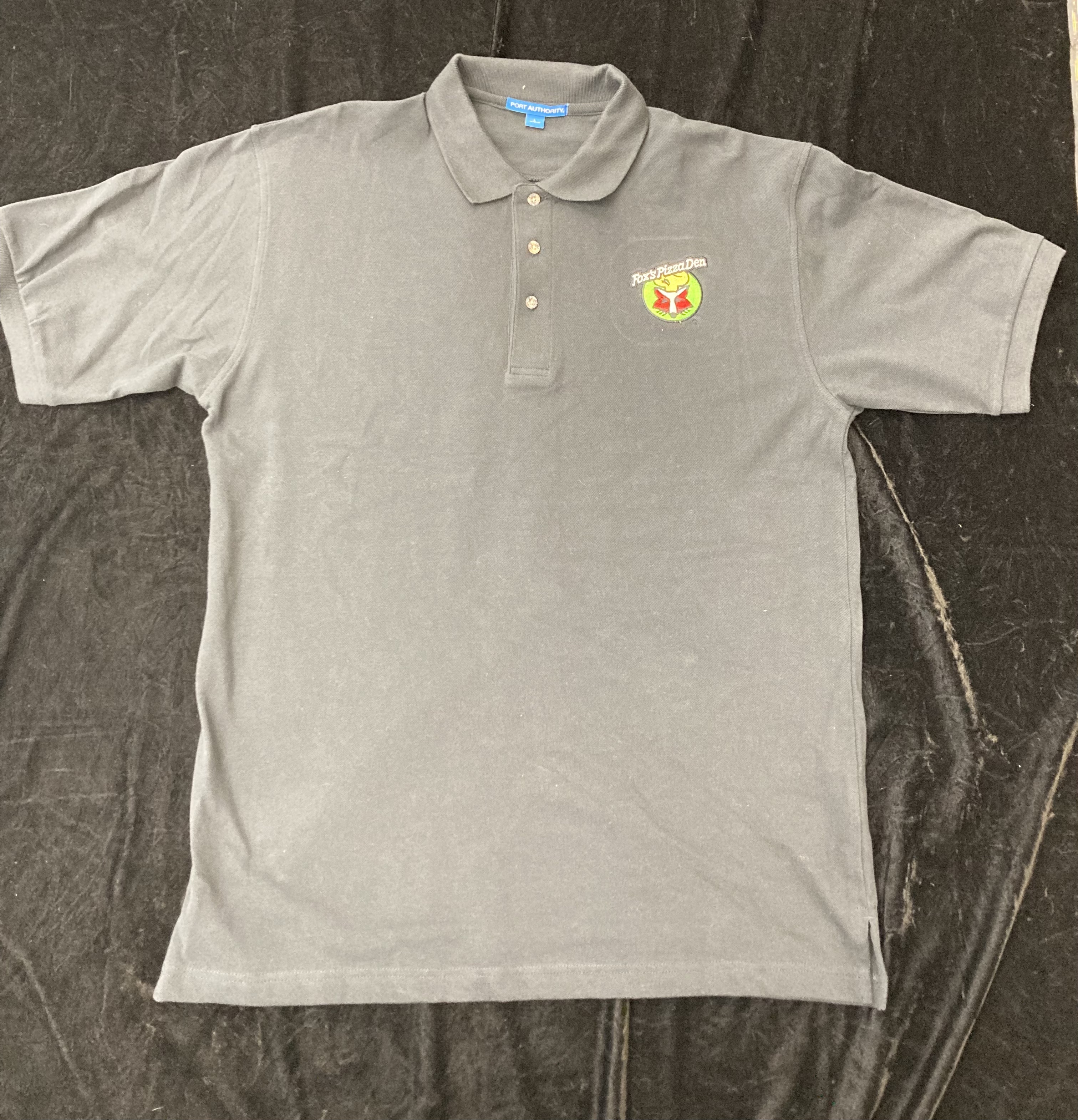 SALE Fox's Logo - Large Black Cotton Polo