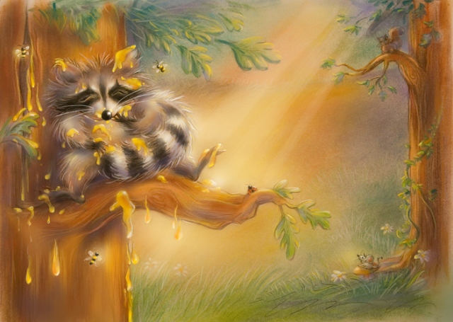 A Prairie Tale: The Raccoon and the Bee Tree