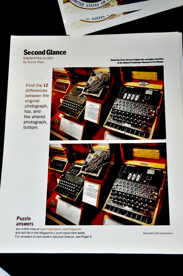 Washington Post "Second Glance" Puzzle - featuring the Enigma