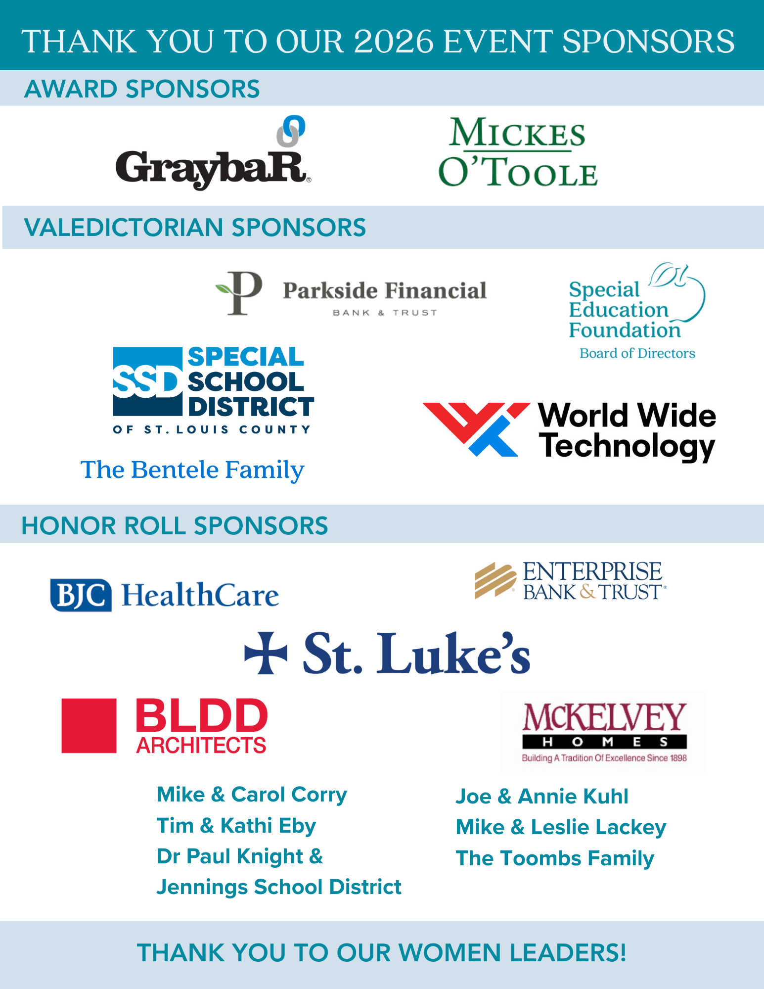 Award sponsors and logos