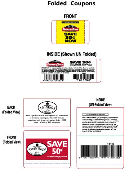 Folded Coupons