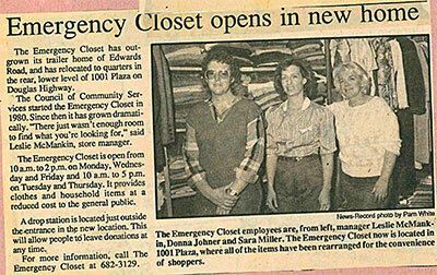 Emergency Closet opens newsletter.