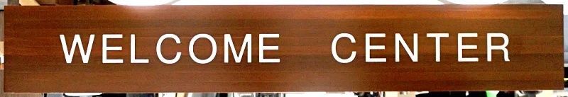 G16095 - Carved Wood Sign for "Welcome Center"