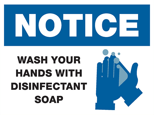 Sticker "Notice-Wash Your Hands With…" (5-Pack)