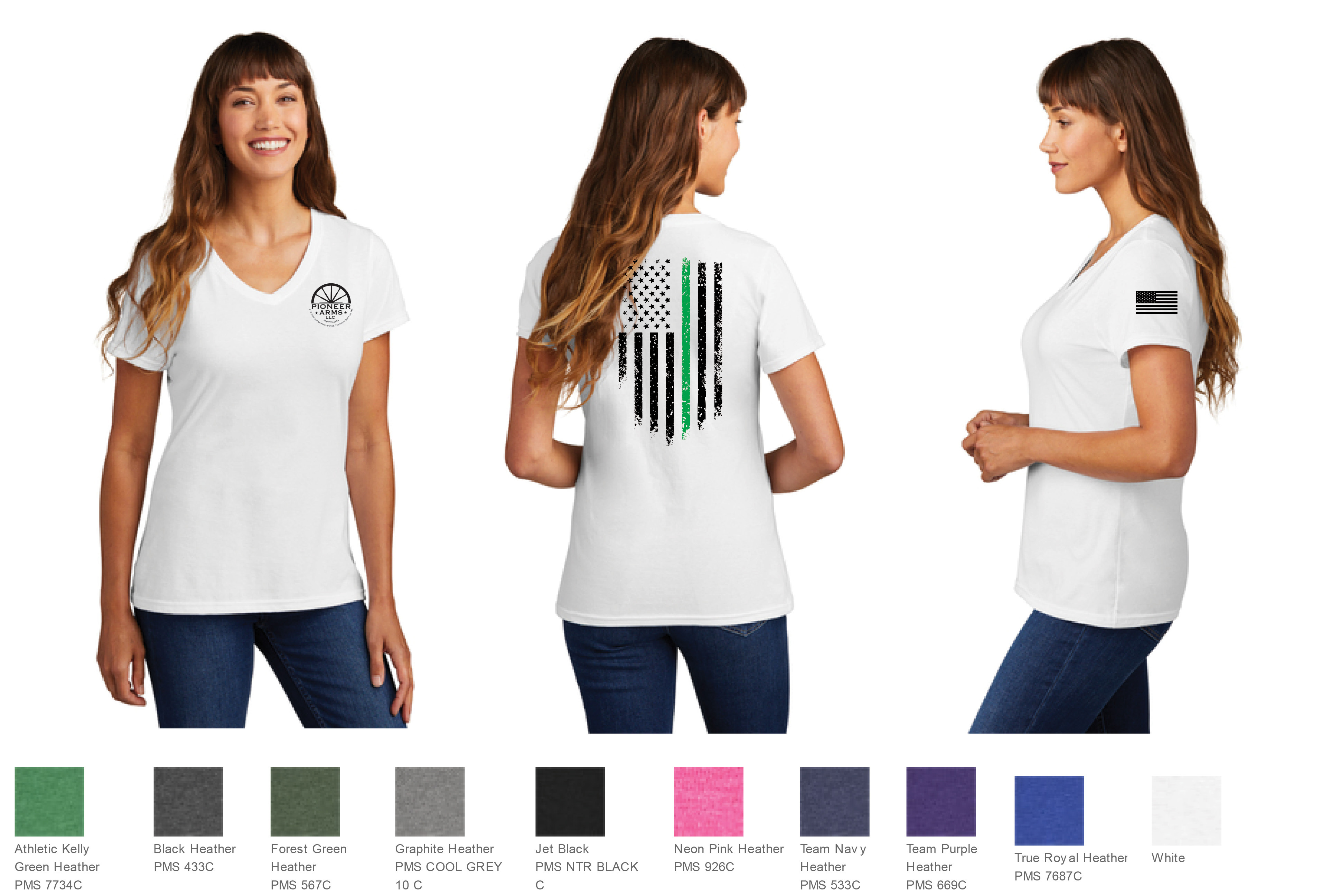 Ladies Vneck T-shirt Option 4