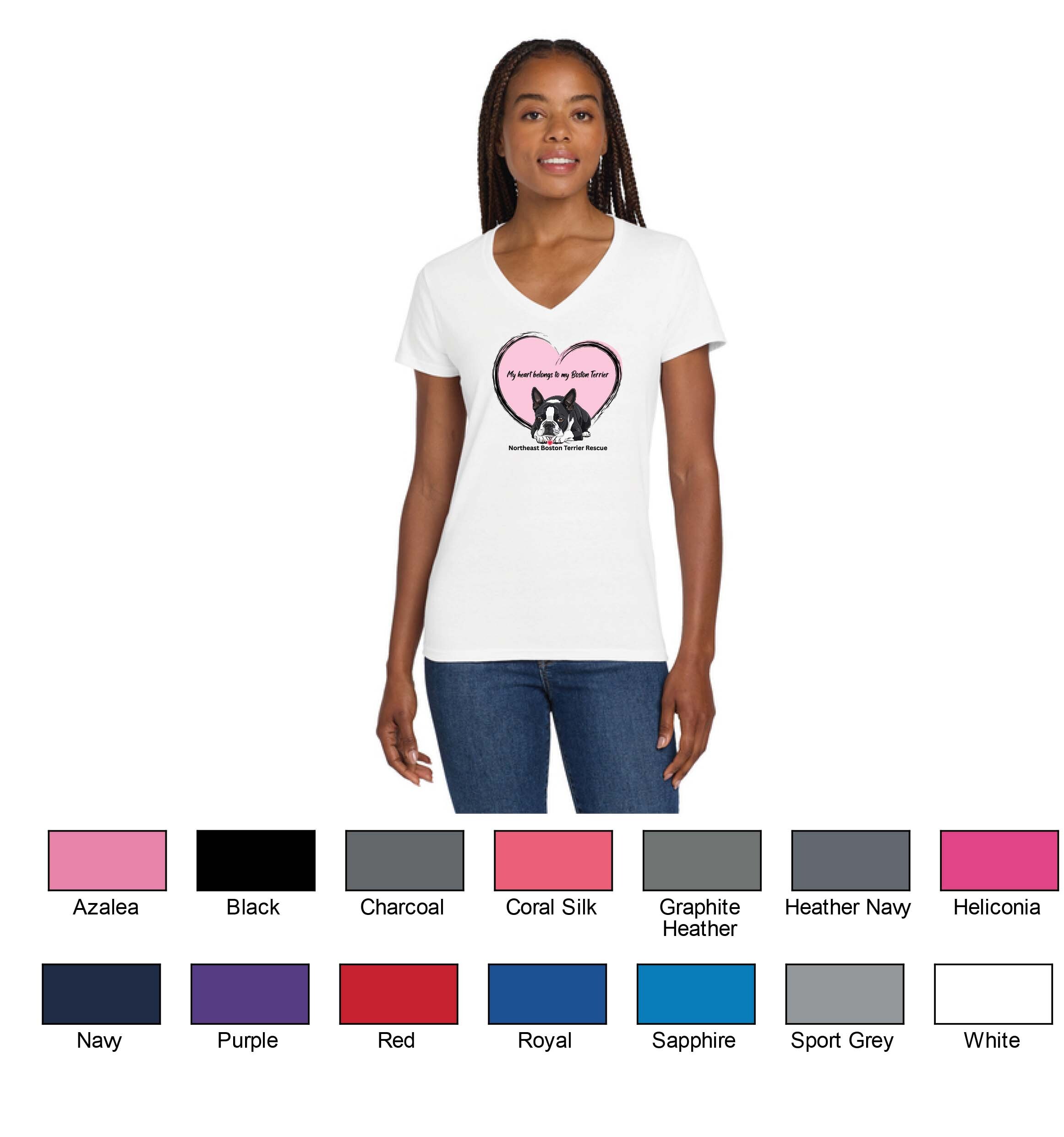 Ladies Vneck T-shirt (Valentines 2026)