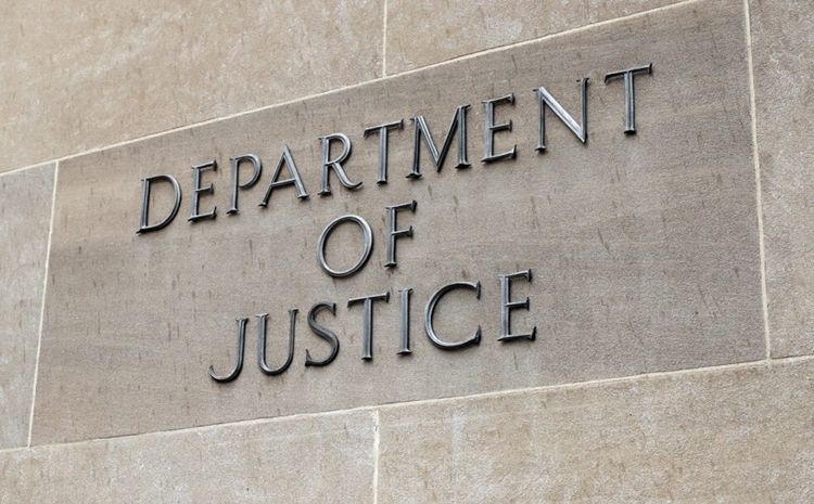 AP-2310 - Carved Aluminum-Plated Letters for Identification of a Building of for the Department of Justice 