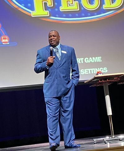 Darnell Washington of the NCF hosts the Cyber Family Feud