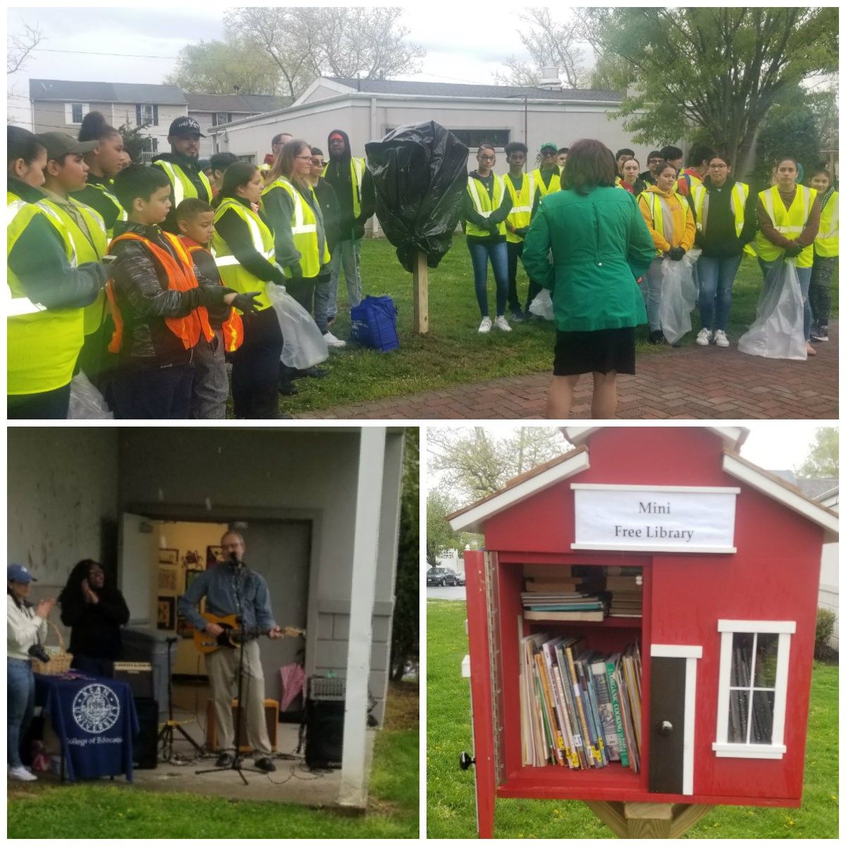Earth Day Clean Up and Mini Library Install April 2019