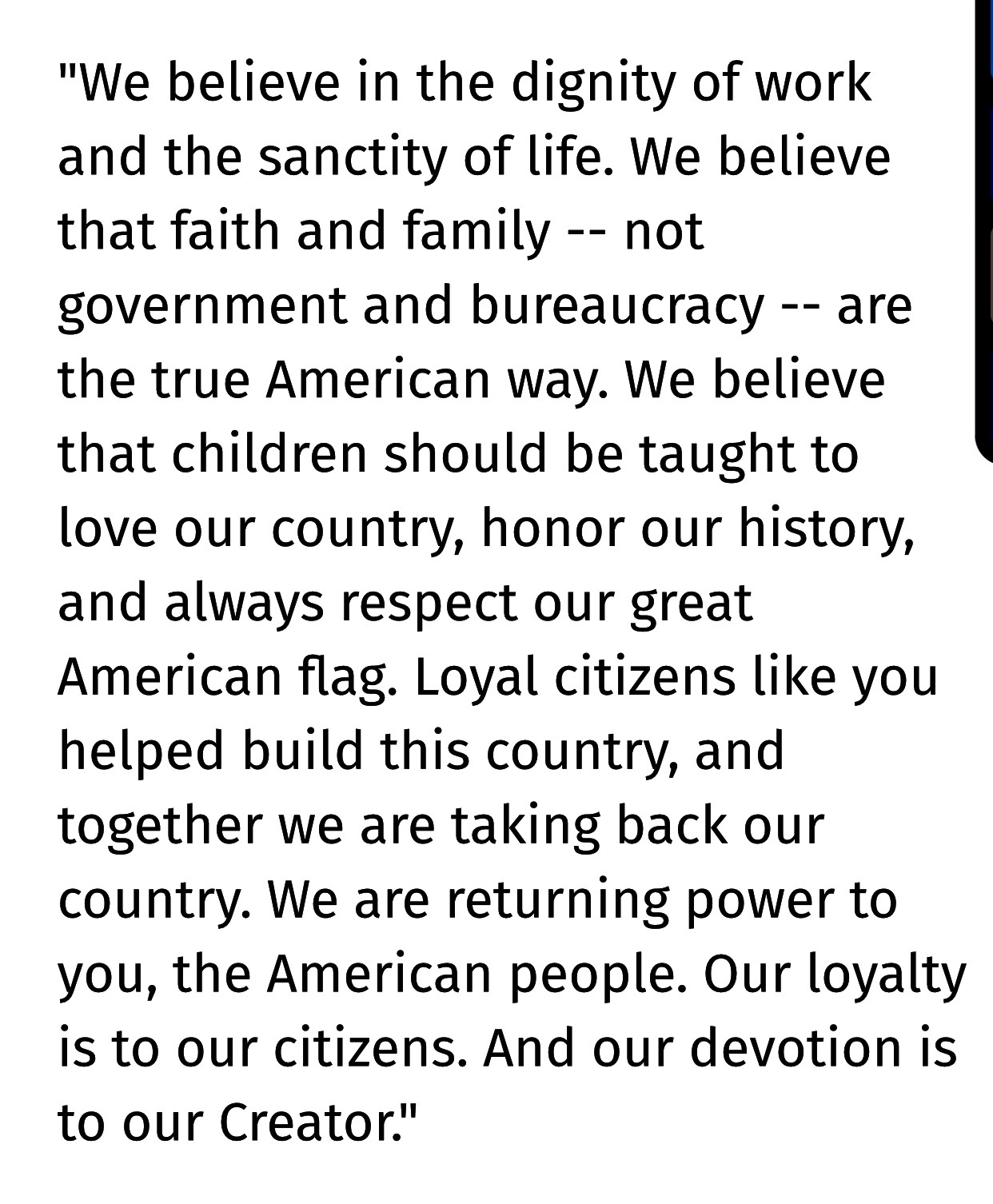 Speech of Donald Trump, Oct. 17, 2019