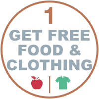 get food & clothing