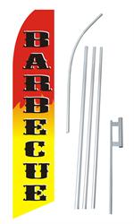 Barbecue Swooper/Feather Flag + Pole + Ground Spike