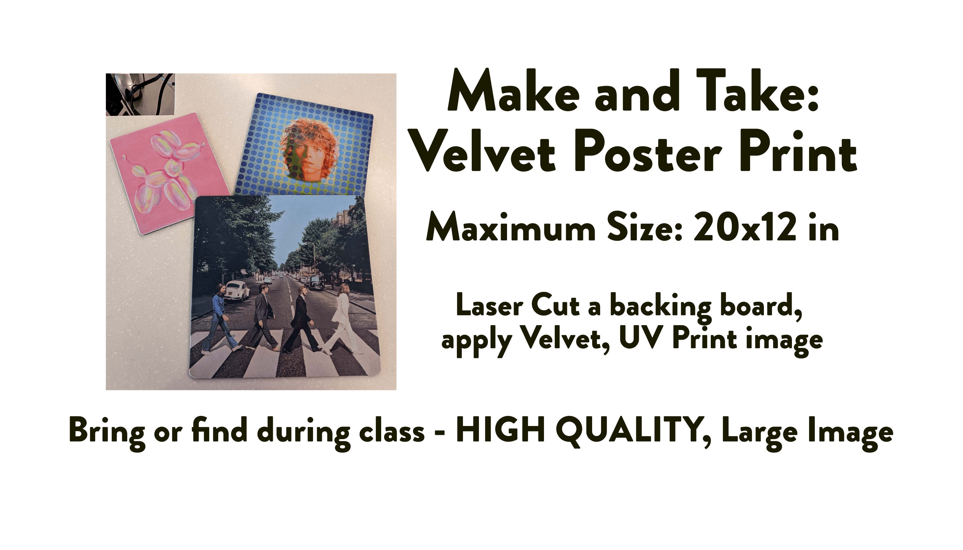 Make and Take February 22, 2025 - Velvet Poster Print