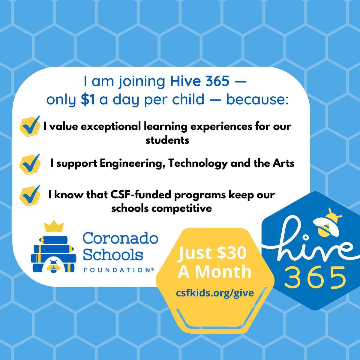 Join Hive 365: Just $1 a Day!