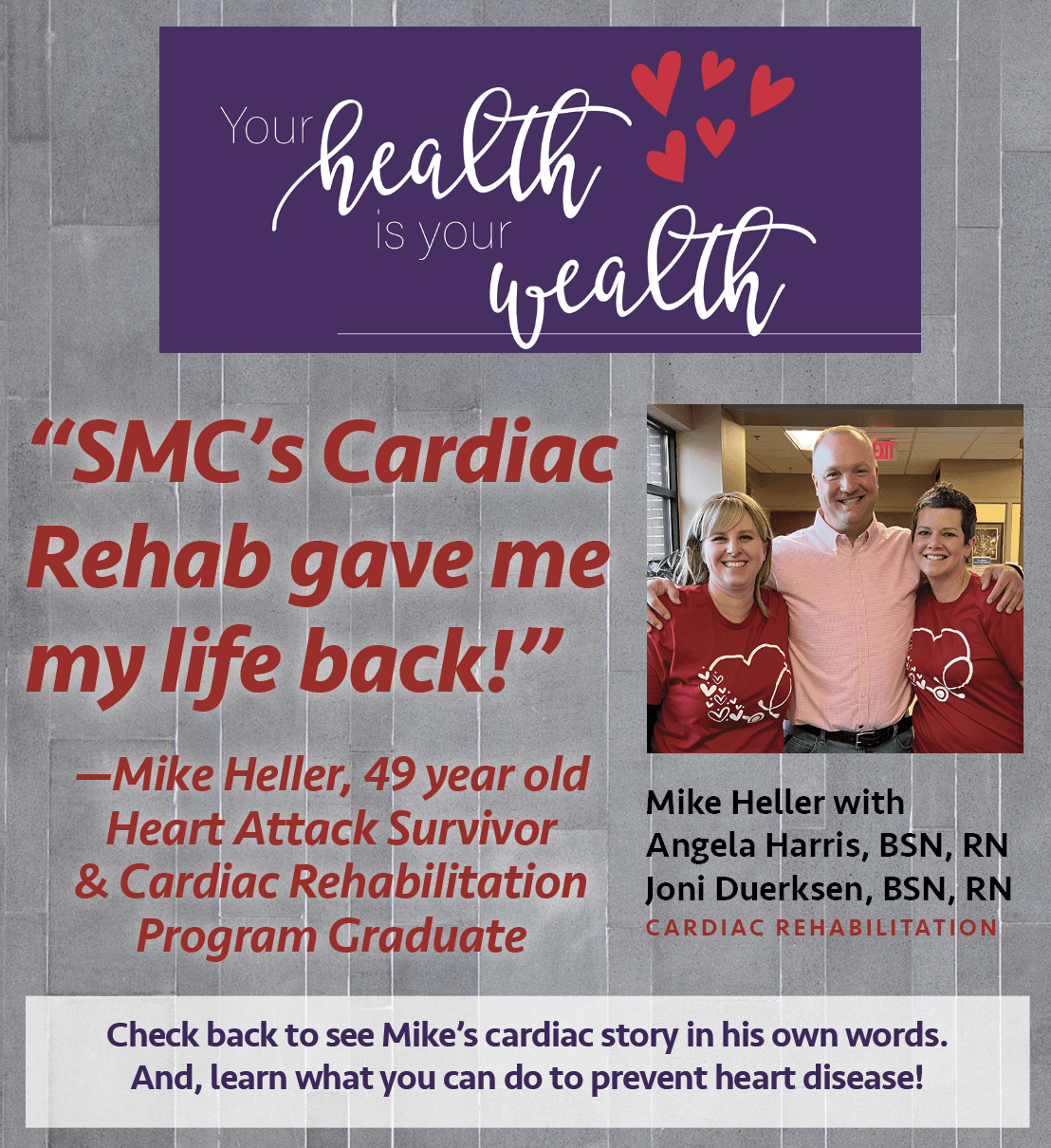 Mike Heller's Heart Scare and Cardiac Rehabilitation