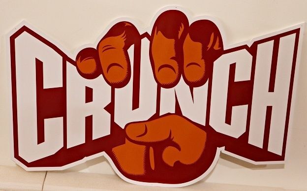S28106 - Large Carved and Sandblasted HDU Sign for "Crunch" Fitness