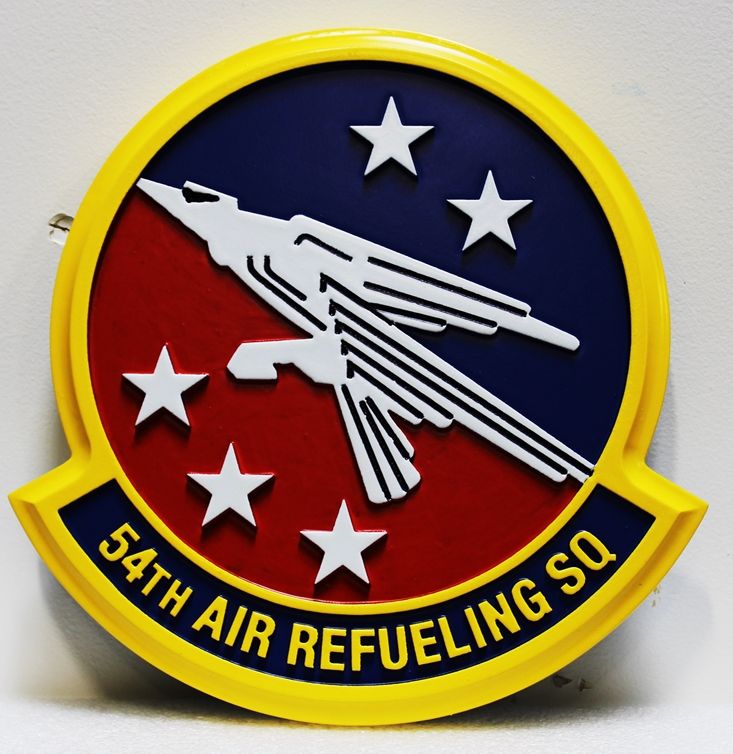 LP-5677 - Carved Wall Plaque of the Crest of the Air Force's 54th Air Refueling Squadron 