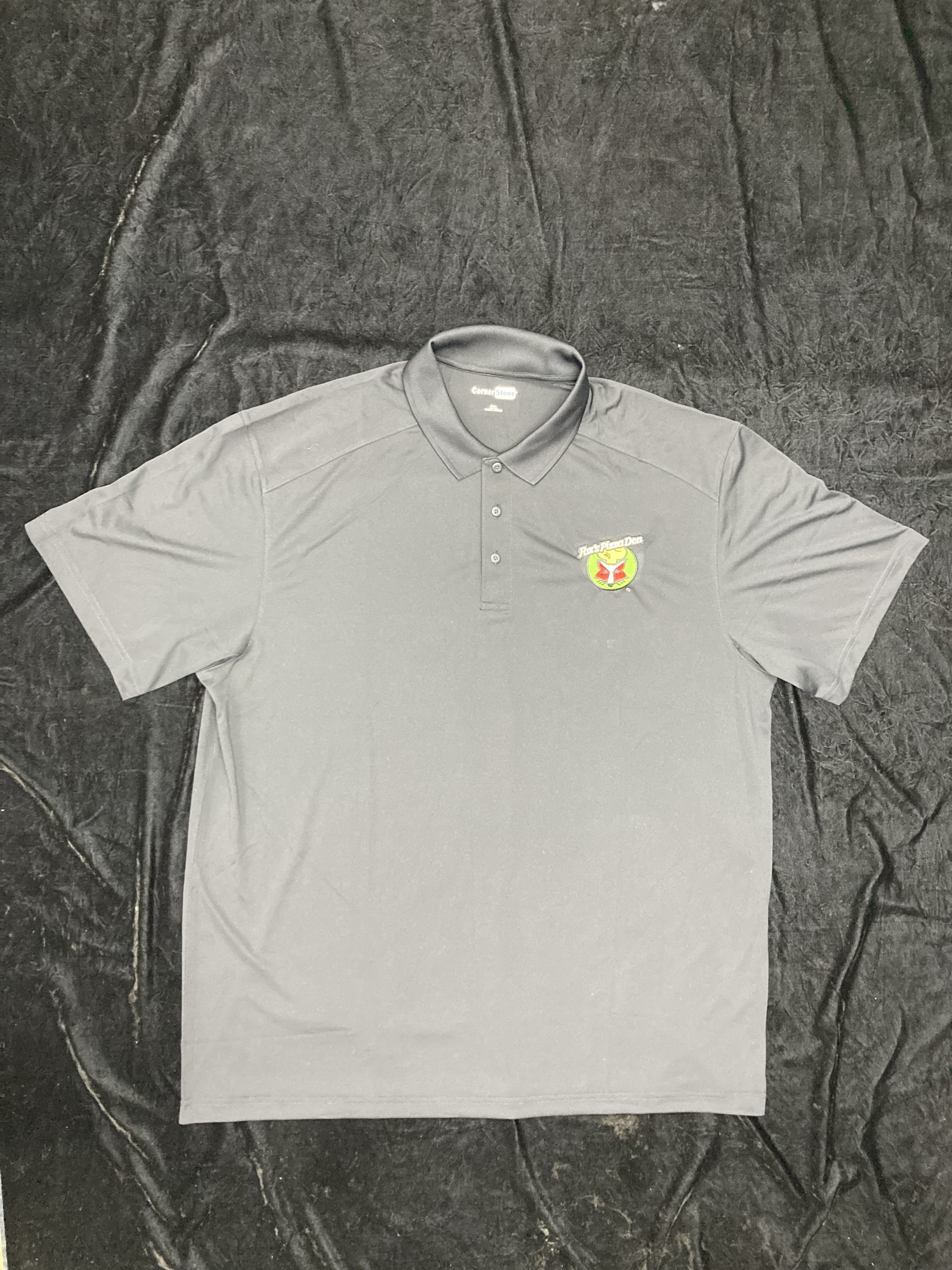 SALE Fox's Logo - 2XL Black Moisture-Wicking Polo